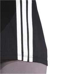 adidas Essentials 3-Streifen Baumwoll T-Shirt Damen JD0846 - black/white XS