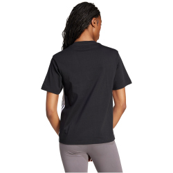 adidas Essentials 3-Streifen Baumwoll T-Shirt Damen JD0846 - black/white L