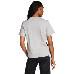 adidas Essentials 3-Streifen Baumwoll T-Shirt Damen JD0845 - medium grey heather/black S