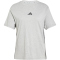 adidas Essentials 3-Streifen Baumwoll T-Shirt Damen JD0845 - medium grey heather/black S