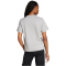 adidas Essentials 3-Streifen Baumwoll T-Shirt Damen JD0845 - medium grey heather/black S