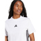 adidas Essentials 3-Streifen Baumwoll T-Shirt Damen JD0844 - white/black XXS