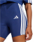 adidas Essentials 3-Streifen High-Waist kurze Leggings Damen JE1225 - dark blue/white S