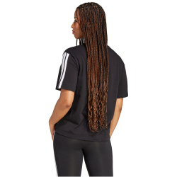 adidas Essentials 3-Streifen Boyfriend T-Shirt Damen JC5960 - black/white S