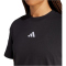 adidas Essentials 3-Streifen Boyfriend T-Shirt Damen JC5960 - black/white S