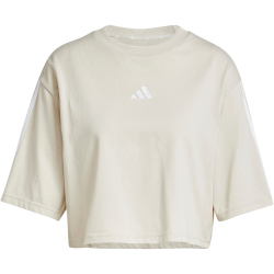 adidas Essentials 3-Streifen Baumwoll Loose T-Shirt Damen JE1204 - wonder alumina/white M