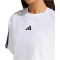 adidas Essentials 3-Streifen Baumwoll Loose T-Shirt Damen JD4999 - white/black M