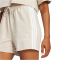 adidas Essentials 3-Streifen Baumwoll Sweatshorts Damen JE1195 - wonder alumina/white XS