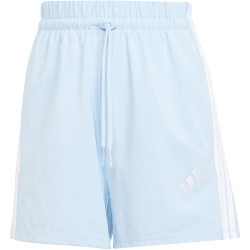 adidas Essentials 3-Streifen Baumwoll Sweatshorts Damen JD0911 - glow blue/white S