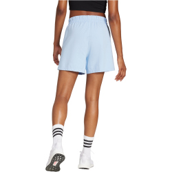 adidas Essentials 3-Streifen Baumwoll Sweatshorts Damen JD0911 - glow blue/white S