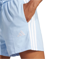 adidas Essentials 3-Streifen Baumwoll Sweatshorts Damen JD0911 - glow blue/white S