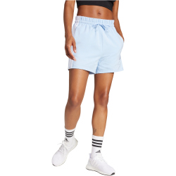 adidas Essentials 3-Streifen Baumwoll Sweatshorts Damen JD0911 - glow blue/white S