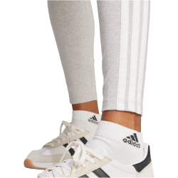 adidas Essentials 3-Streifen Baumwoll Leggings Damen JE0075 - light grey heather/white XXS