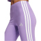adidas Essentials 3-Streifen Baumwoll Leggings Damen JE0074 - violet fusion/white XS