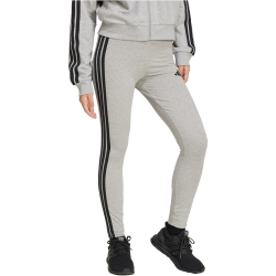 adidas Essentials 3-Streifen Baumwoll Leggings Damen JE0068 - medium grey heather/black XXS