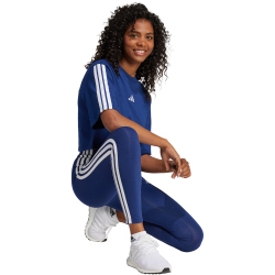 adidas Essentials 3-Streifen Baumwoll Leggings Damen JE0067 - dark blue/white XL