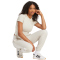 adidas Essentials 3-Streifen French Terry Cuffed Trainingshose Damen JE0049 - wonder alumina/white M