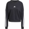 adidas Essentials 3-Streifen French Terry Sweatshirt Damen JE0016 - black/white XXS