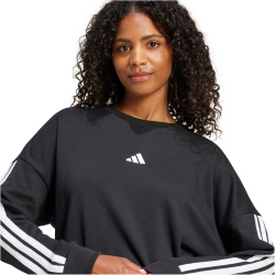 adidas Essentials 3-Streifen French Terry Sweatshirt Damen JE0016 - black/white XS