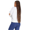 adidas Essentials 3-Streifen French Terry Sweatshirt Damen JD5285 - white/black XXS
