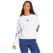 adidas Essentials 3-Streifen French Terry Sweatshirt Damen JD5285 - white/black XXS