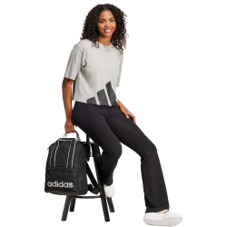 adidas Essentials Big Logo Boyfriend T-Shirt Damen JG8738 - medium grey heather/black XS