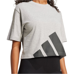 adidas Essentials Big Logo Boyfriend T-Shirt Damen JG8738 - medium grey heather/black XS