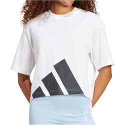 adidas Essentials Big Logo Boyfriend T-Shirt Damen JG8737 - white/black XXS