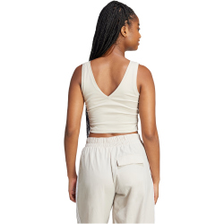 adidas Essentials Small Logo Tanktop Damen JD0561 - wonder alumina/white L