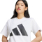 adidas Essentials Big Logo Baumwoll T-Shirt Damen JC5728 - white/black S