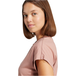 adidas Essentials Linear Baumwoll T-Shirt Damen JG8664 - warm clay/white XS