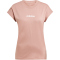 adidas Essentials Linear Baumwoll T-Shirt Damen JG8664 - warm clay/white XS