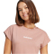 adidas Essentials Linear Baumwoll T-Shirt Damen JG8664 - warm clay/white XS