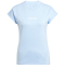 adidas Essentials Linear Baumwoll T-Shirt Damen JG8660 - glow blue/white XS