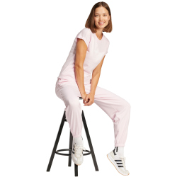 adidas Essentials Linear Baumwoll T-Shirt Damen JG8659 - clear pink/white XS