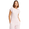 adidas Essentials Linear Baumwoll T-Shirt Damen JG8659 - clear pink/white XS