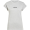 adidas Essentials Linear Baumwoll T-Shirt Damen JC8241 - medium grey heather/black XS