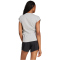 adidas Essentials Linear Baumwoll T-Shirt Damen JC8241 - medium grey heather/black XS
