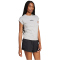 adidas Essentials Linear Baumwoll T-Shirt Damen JC8241 - medium grey heather/black S