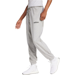 adidas Essentials Linear French Terry Cuffed Trainingshose Damen JC5953 - medium grey heather/black S