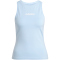 adidas Essentials Linear Slim Baumwoll Tanktop Damen JG8627 - glow blue/white M