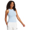 adidas Essentials Linear Slim Baumwoll Tanktop Damen JG8627 - glow blue/white M