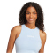 adidas Essentials Linear Slim Baumwoll Tanktop Damen JG8627 - glow blue/white M