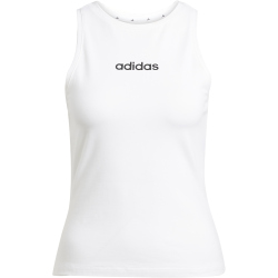 adidas Essentials Linear Slim Baumwoll Tanktop Damen JC5799 - white/black L