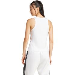 adidas Essentials Linear Slim Baumwoll Tanktop Damen JC5799 - white/black L