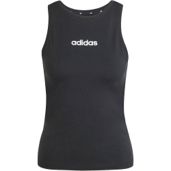 adidas Essentials Linear Slim Baumwoll Tanktop Damen JC5798 - black/white M