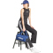 adidas Essentials Linear Slim Baumwoll Tanktop Damen JC5798 - black/white M