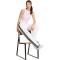 adidas Essentials Linear Slim Baumwoll Tanktop Damen JC5797 - clear pink/white S