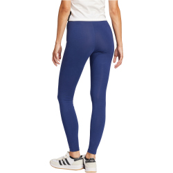 adidas Essentials Linear Baumwoll Leggings Damen JD3155 - dark blue/white XS