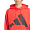 adidas Essentials Big Logo French Terry Hoodie Herren JE8894 - pure ruby/black M